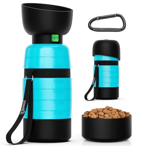 Pecute Pecute Dog Water Bottle with Food Container