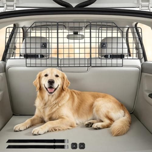 rabbitgoo Heavy-Duty Steel Wire Dog Car Barrier