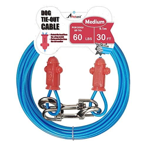 Petest Petest Reflective Tie Out Cable, 30 ft